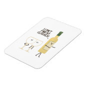 Funny Wine Pun I Can't Find My Glasses Magnet  マグネット (左側)