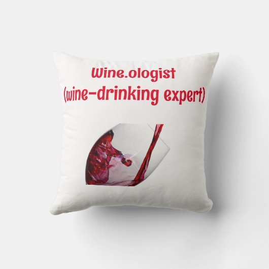 Funny Wine-Themed  クッション (裏面)