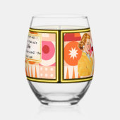 Funny Wineglass Best Friend Gift "Doctor" ステムなしワイングラス (右)