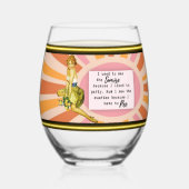 Funny Wineglass Best Friend Gift "Sunrise" ステムなしワイングラス (裏面)