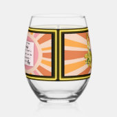 Funny Wineglass Best Friend Gift "Sunrise" ステムなしワイングラス (右)