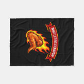 Funny Wing Lifting Chamon フリースブランケット (正面(横))