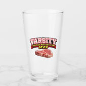 Funny Wisconsin Meat Raffle Varsity Team MVP  タンブラーグラス (正面)