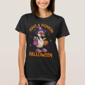 Funny Witch Goose Have A Honkin Halloween Silly Go Tシャツ (正面)
