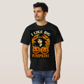 Funny Witch “I Like Big Pumpkins” Art Tシャツ (正面フル)