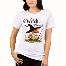 Funny Witch Please Black Cat Mushroom