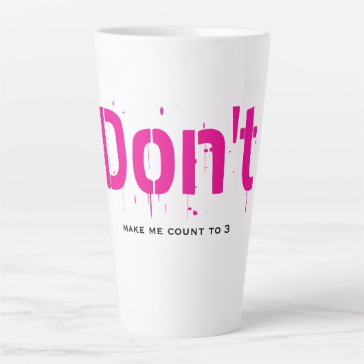 Funny Witty Clever Cool Minimalist Latte Mug カフェラテマグ (正面)