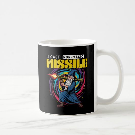 Funny Wizard with Rocket Launcher Mug コーヒーマグカップ (右)