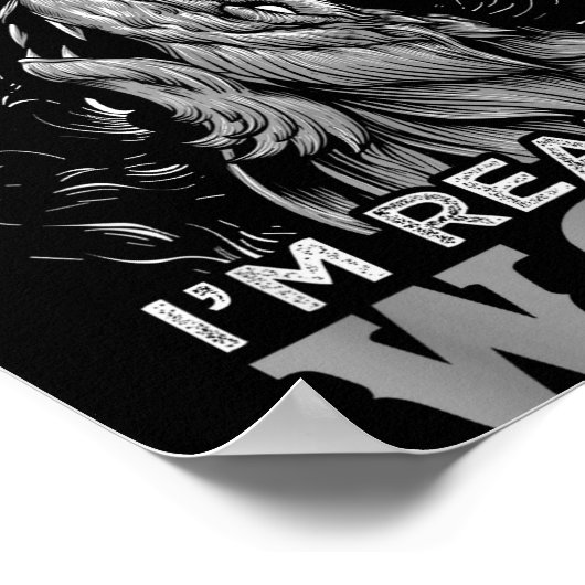 Funny Wolf Design Human Costume I'm A Wolf  ポスター (角)