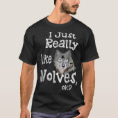 Funny Wolf Lover Design Tシャツ (正面)