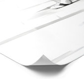 Funny Woman and Priest in Paris Black and White ポスター (角)