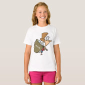 Funny Woman Hauling Heavy Mail Bag Tシャツ (正面フル)