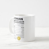 Funny Woman Nutrition Facts コーヒーマグカップ (正面左)