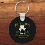 Funny Womens Dirty Martini Social Club Drinking Ta キーホルダー (正面)