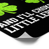 Funny womens st patrick's day irish shamrock st ポスター (角)