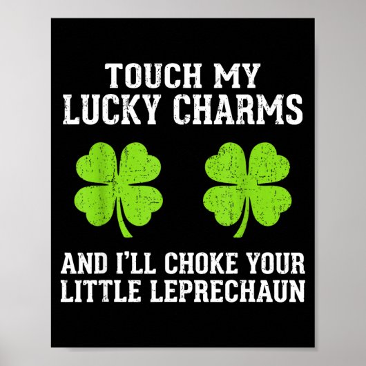 Funny womens st patrick's day irish shamrock st ポスター (正面)