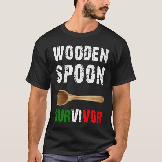 Funny Wooden Spoon Survivor Awesome Tシャツ (正面)