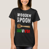 Funny Wooden Spoon Survivor Awesome Tシャツ (正面)
