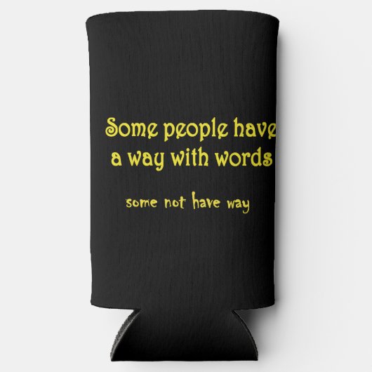 Funny Wordplay: A Tale of Two Sentences スリム缶クーラー (正面)