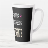 Funny Work Because My Cat Needs Expensive Treats カフェラテマグ (右)