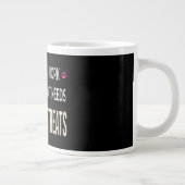 Funny Work Because My Cat Needs Expensive Treats ジャンボコーヒーマグカップ (右)