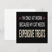 Funny Work Because My Cat Needs Expensive Treats 招待状 (正面/裏面)