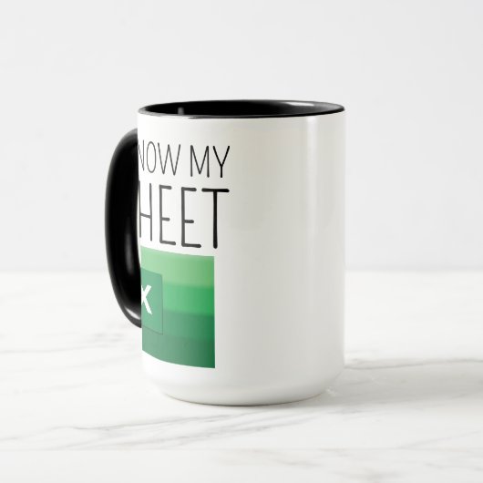 Funny Work Colleague Spreadsheet Gift Coffee Mug,  マグカップ (正面左)