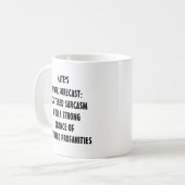 Funny Work Forecast Mug | Editable Text コーヒーマグカップ (正面左)