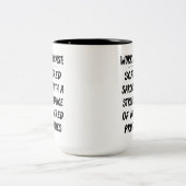 Funny Work Forecast Quote – Sarcasm & Profanity  ツートーンマグカップ (中央)