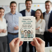 Funny Work Friend Goodbye Colleague Leaving カード