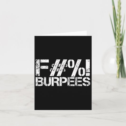 Funny Workout Design Gym Shirt For Burpees Workout カード (正面)