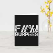Funny Workout Design Gym Shirt For Burpees Workout カード (黄色い花)