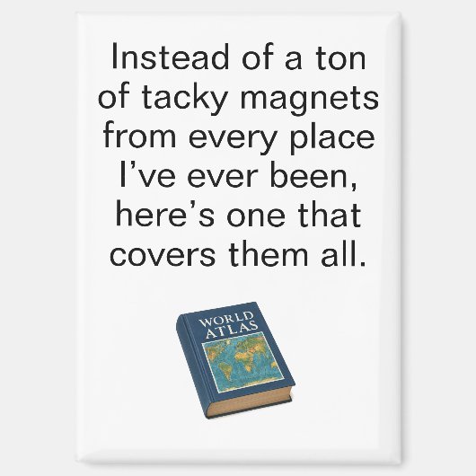 Funny World Atlas Travel Refrigerator マグネット (正面)