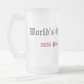 Funny World's Greatest Father Participation Award  フロストグラスビールジョッキ (左)