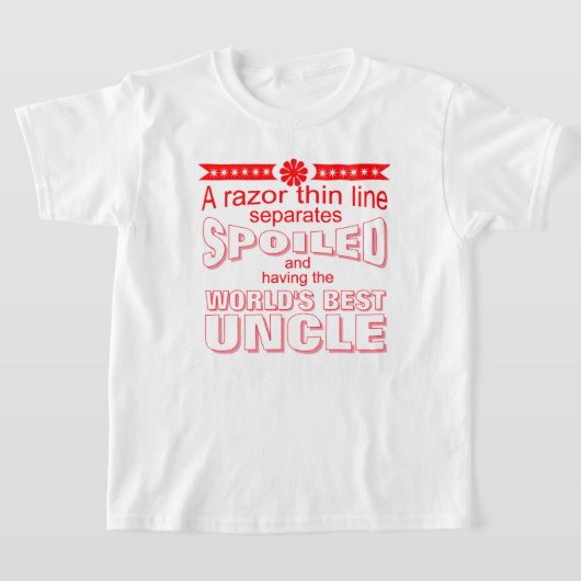 funny world's greatest uncle tシャツ (レイダウン)