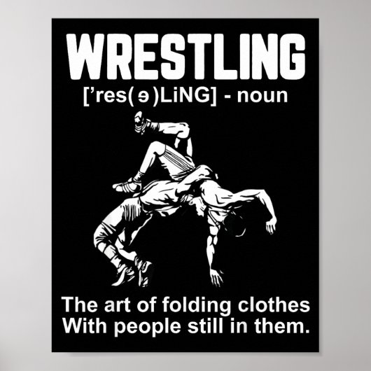 Funny Wrestling Definition The Art Of Folding Clot ポスター (正面)
