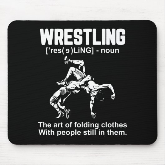 Funny Wrestling Definition The Art Of Folding Clot マウスパッド (正面)