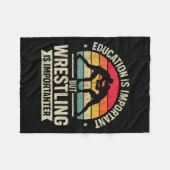 Funny Wrestling Education Joke For Wrestler Men Ki フリースブランケット (正面(横))