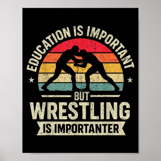 Funny Wrestling Education Joke For Wrestler Men Ki ポスター (正面)