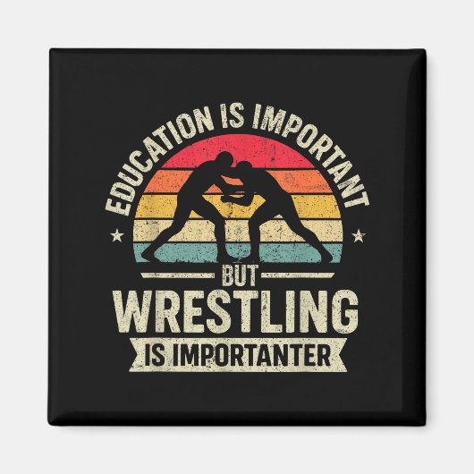 Funny Wrestling Education Joke For Wrestler Men Ki マグネット (正面)