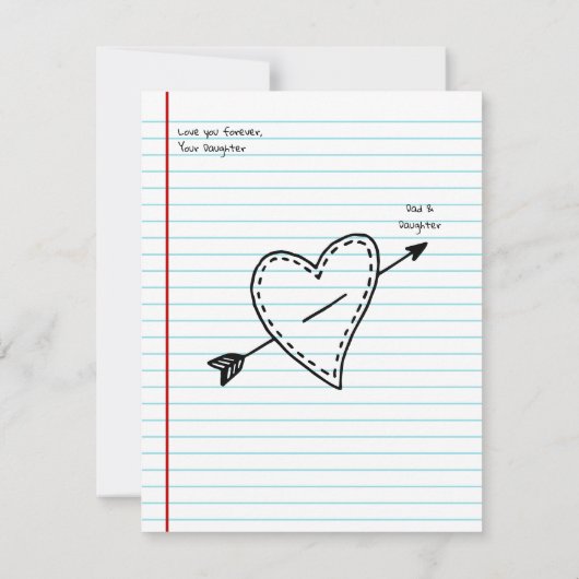 Funny Write Letter To Dad for Father's Day Card (裏面)