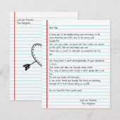 Funny Write Letter To Dad for Father's Day Card (正面/裏面)