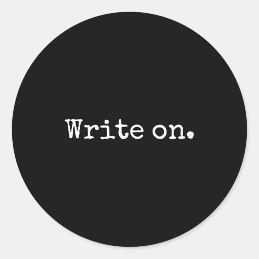 Funny Writing On Novelty Writing Writers Journalis ラウンドシール (正面)