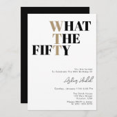 Funny WTF Adult 50th Birthday  招待状 (正面/裏面)