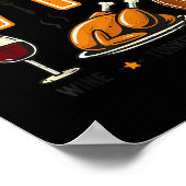 Funny Wtf Wine Turkey Football Thanksgiving Dinner ポスター (角)