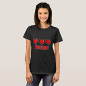 Funny Xel Hearts Gamer Bruh, Valentines Video Game Tシャツ (正面フル)