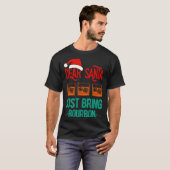 Funny Xmas Dear Santa Just Bring Bourbon Christmas Tシャツ (正面フル)
