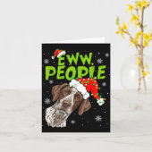 Funny Xmas Ew People Gsp Dogs Lover Pajamas Men Wo カード (黄色い花)