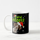 Funny Xmas Ew People Gsp Dogs Lover Pajamas Men Wo コーヒーマグカップ (左)