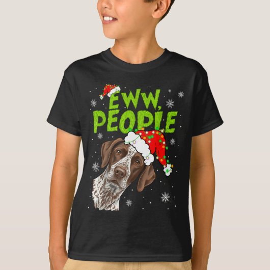 Funny Xmas Ew People Gsp Dogs Lover Pajamas Men Wo Tシャツ (正面)